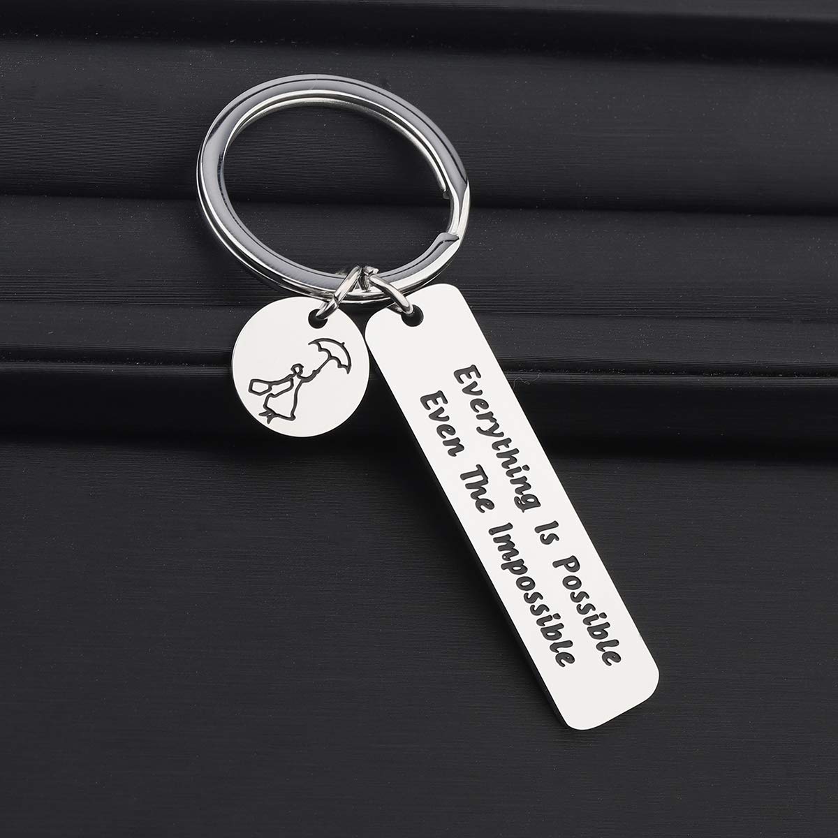 FOTAP Everything Is Possible Even The Impossible Keychain Inspirational Gift