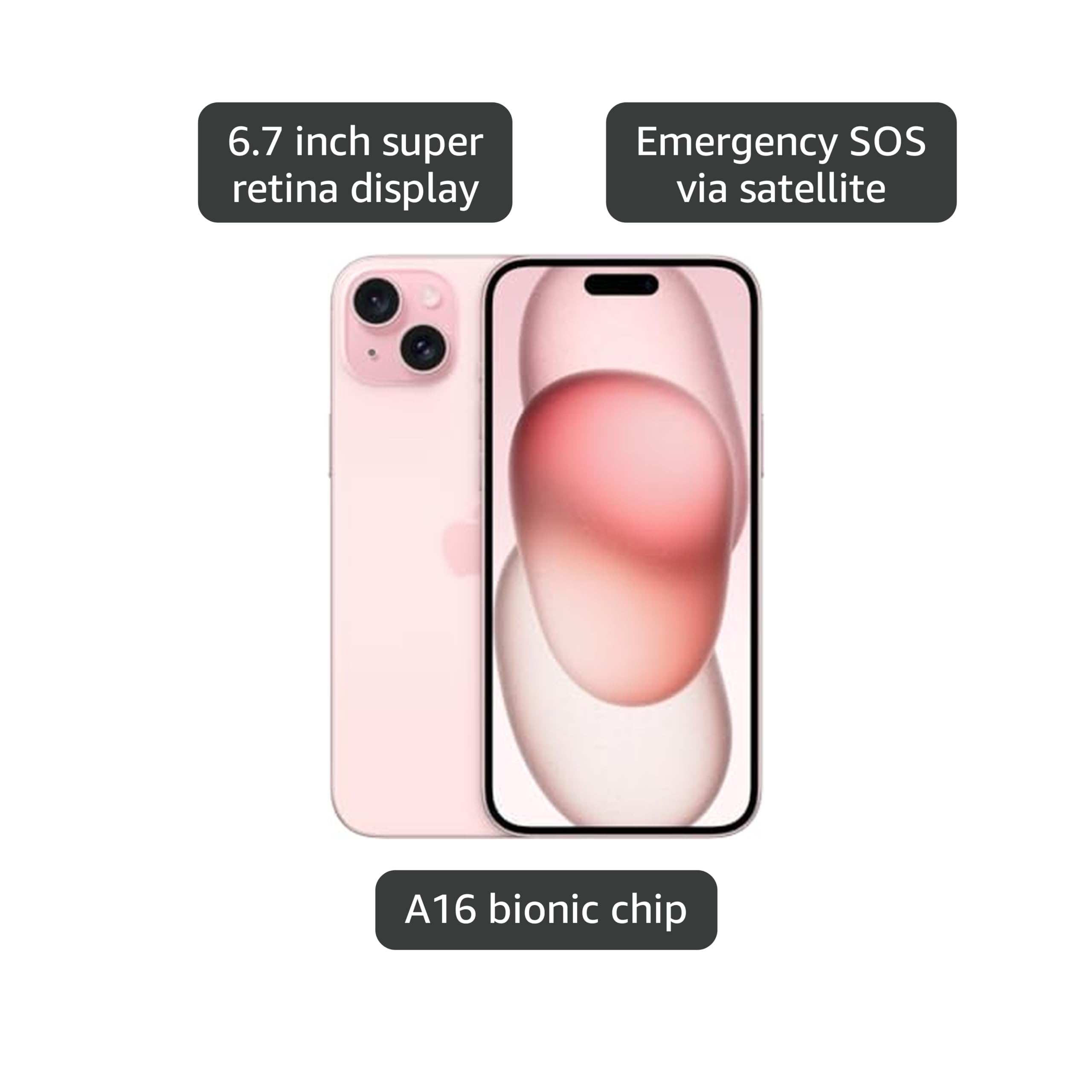 Amazon.com: Apple iPhone 15 Plus, 128GB, Pink - GSM Carriers