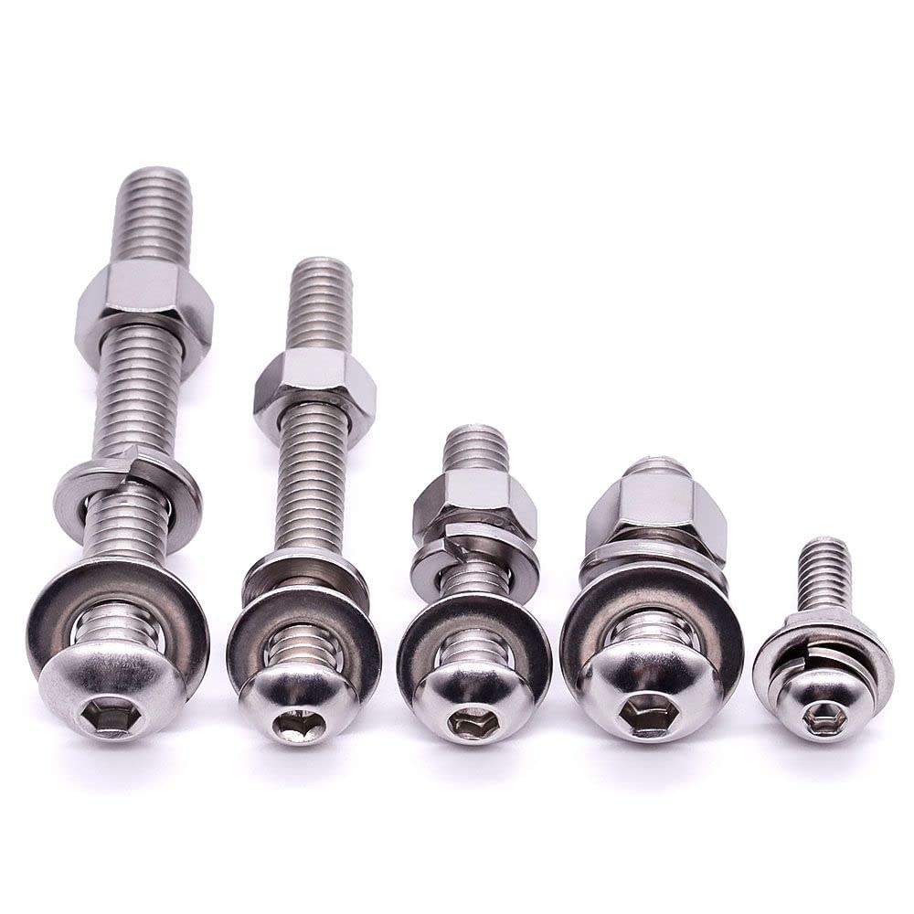 1/4-20 Threaded Fasteners 50 Set 1/4-20 Rivet Nuts With Bolts & Washers ...