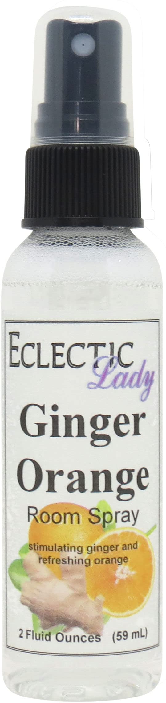 Ginger Orange Room Spray, 2 Ounces, No Artificial Colors, Parabens, or Preservatives - Fragrant Aromatic Room Mist For Home, Room, Office