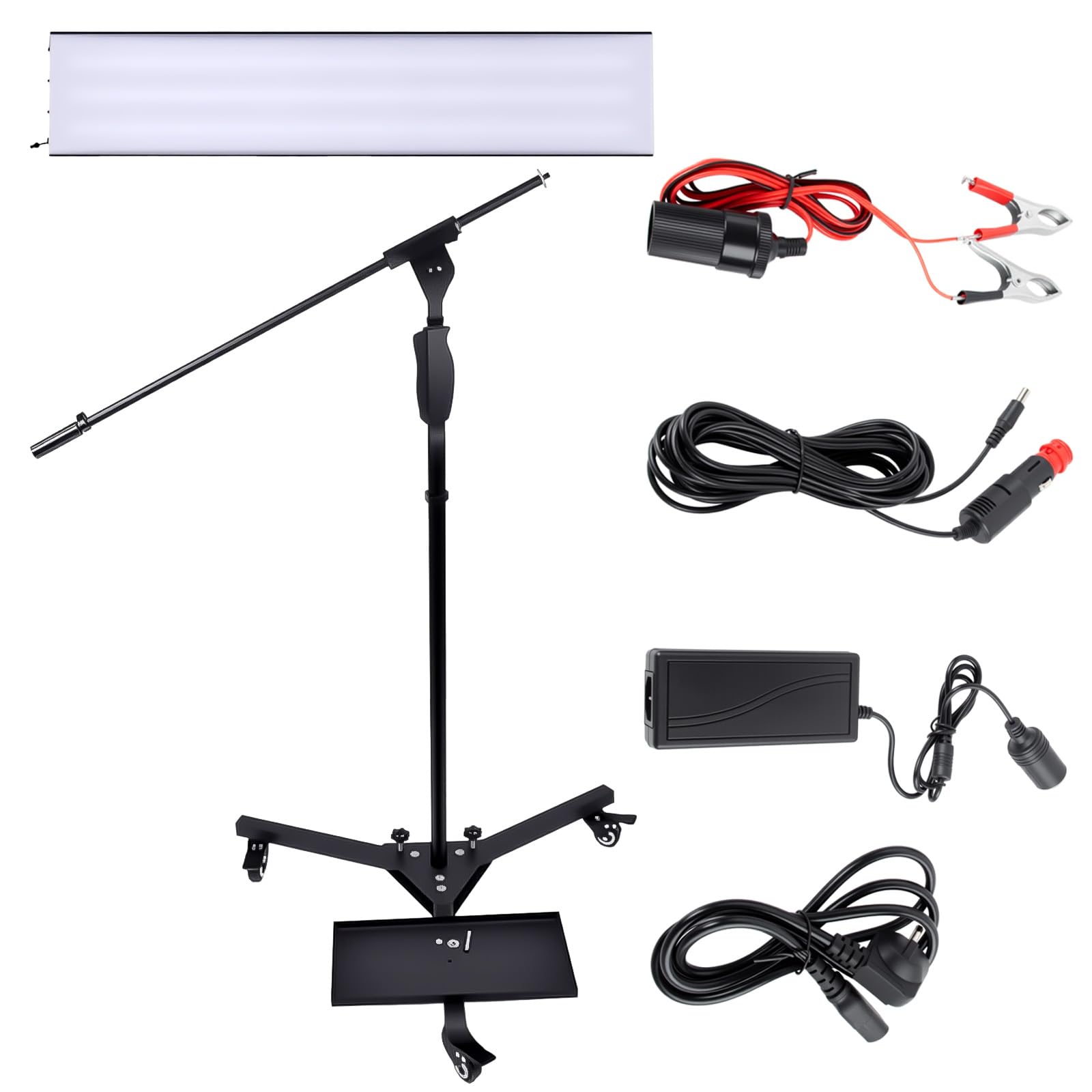 Lampe de débosselage sans peinture pour voitures, lampe LED 12 V CC avec support réglable, pour le débosselage sans peinture de voitures