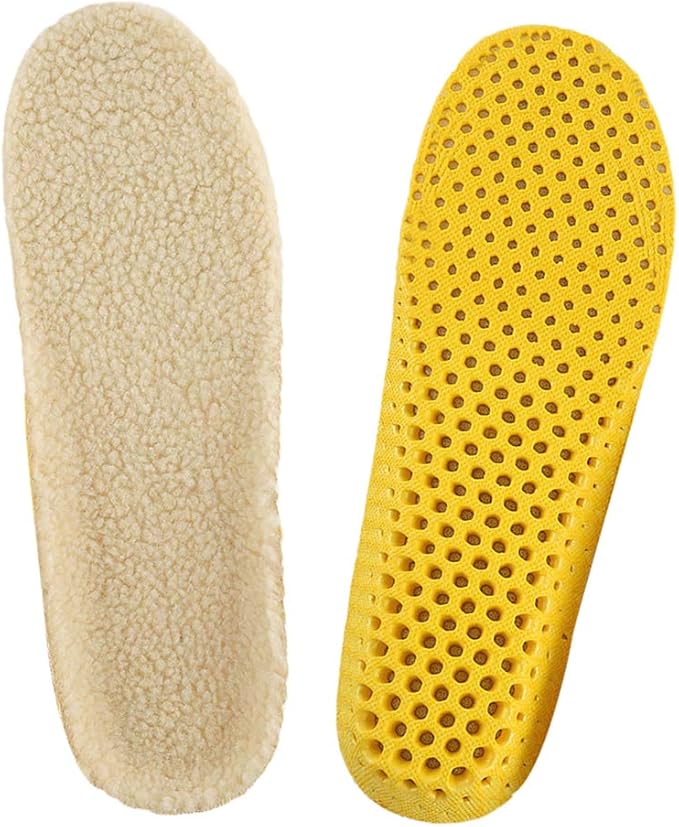 Amazon Co Jp Abbraccia 暖かい冬のインソール衝撃吸収ウールサーマルソール靴の中敷 シューズ バッグ
