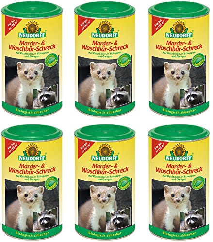 Preisvergleich Produktbild 6 x 300 g Neudorff Marder- und Waschbär-Schreck Fernhaltemittel