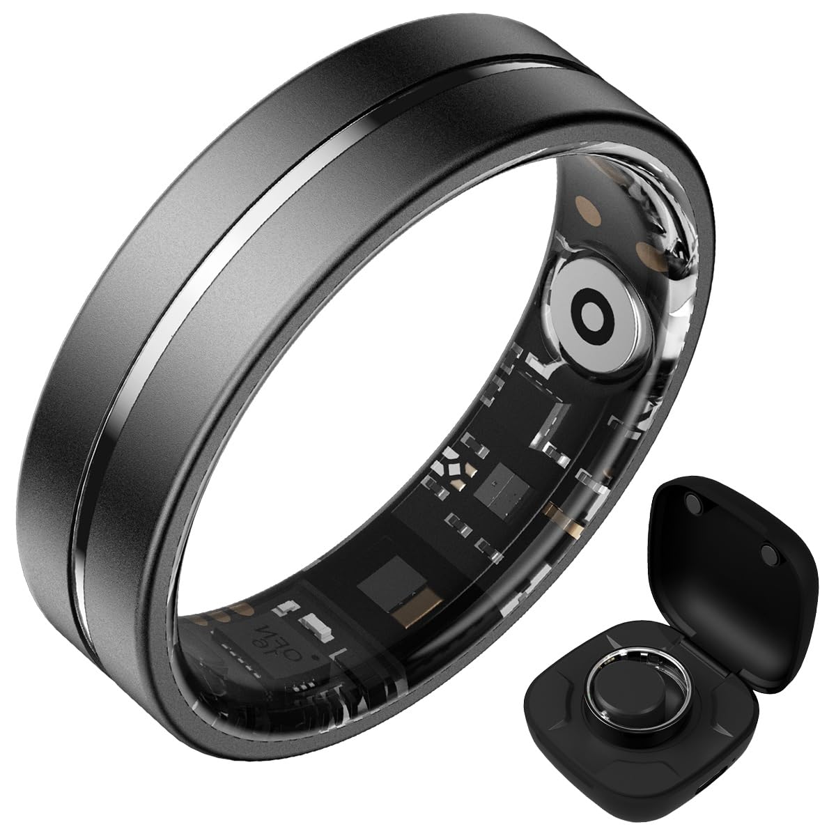 Smart Ring for Women Men Fitness Ring with Steps Distance Calorie Count Fitness Tracker with Sleep Heart Rate