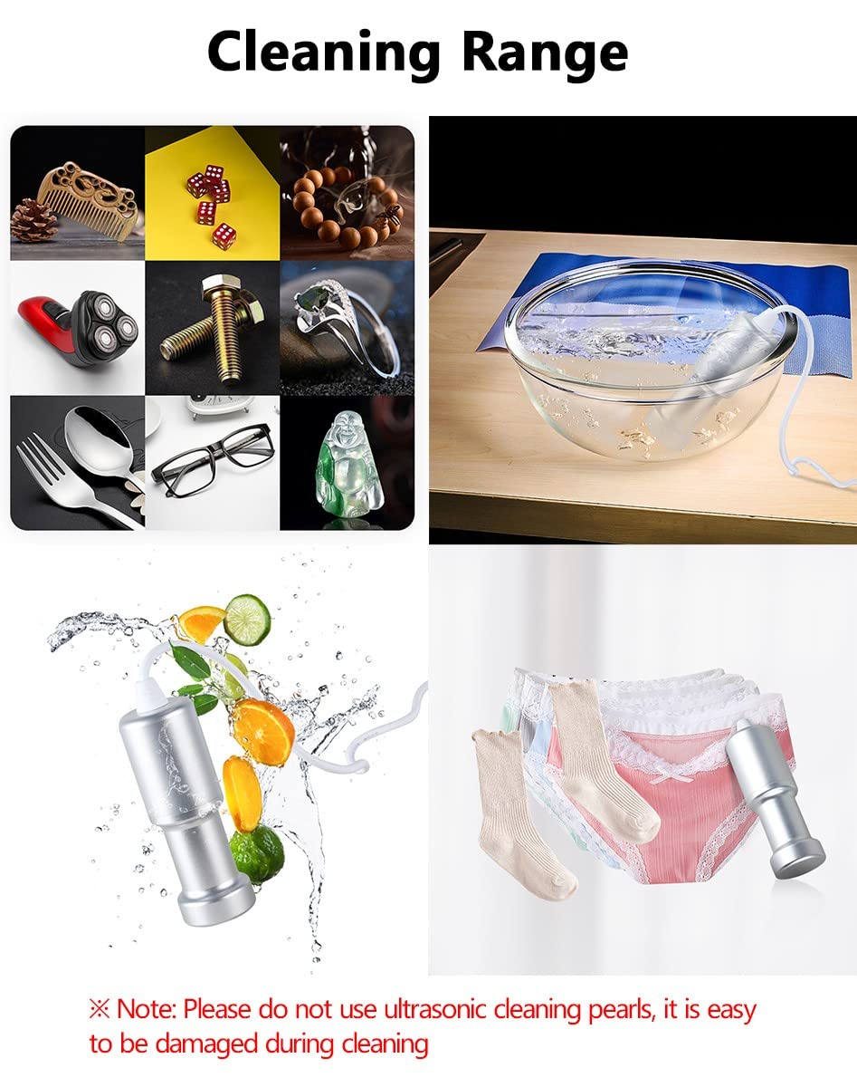 Pulitore ad ultrasuoni per Gioielli Macchina per la Pulizia ad ultrasuoni Professionale per Protesi Detergente per Strumenti per la casa per Gioielli Occhiali Frutta Verdura Giocattoli Vestiti e Alt