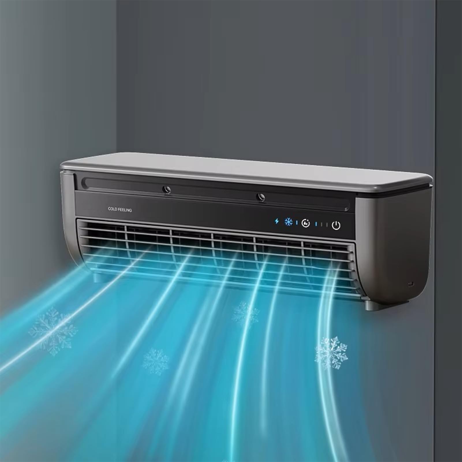 Ventilador Aire Acondicionado Equipo De Ventilación Con Carga Inalámbrica Y | Ventilador Pared Aire Acondicionado Hogar, Cocina, Baño, Dormitorio, Gimnasio,
