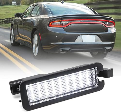 Miniatura 5 de Lámpara LED de matrícula con cargador para Dodge Charger 2015-2021 y Dodge Challenger Brighter 2015-2021 18-SMD xenón blanco luces LED de matrícula
