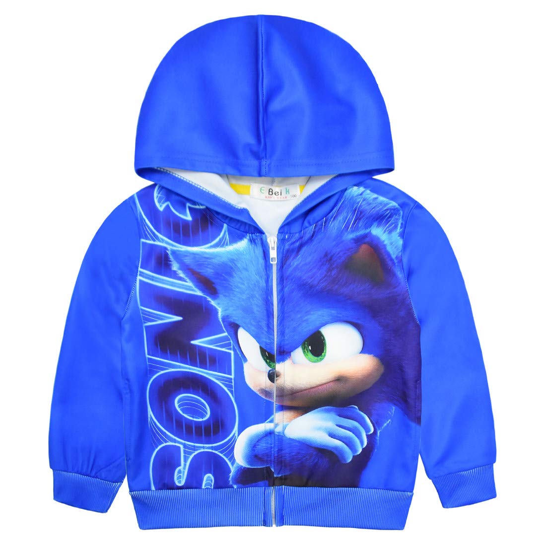 N/FBoys Zipper Hoodies Children Outfits Costume Kids Sweatshirt The Hedgehog Top Little Girls Long Sleeve Sport T-Shirt