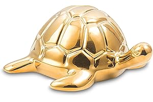 Exquisite Ceramic Golden Turtle Statue: A Stunning Touch of Coastal Charm