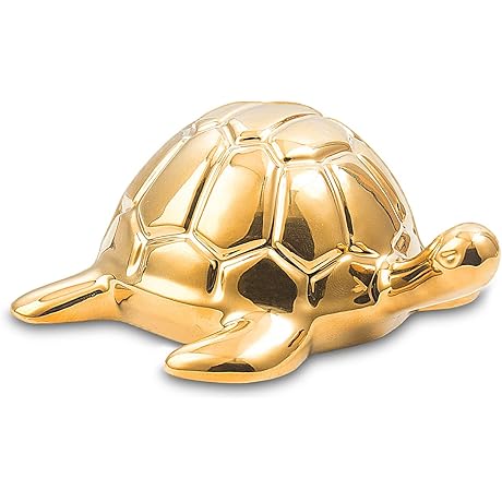 Exquisite Ceramic Golden Turtle Statue: A Stunning Touch of Coastal Charm
