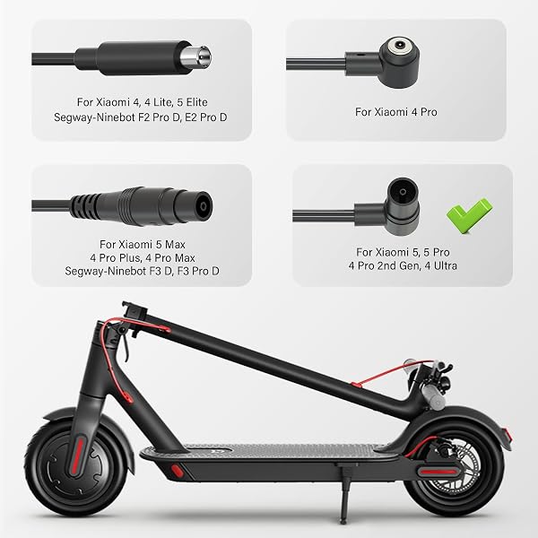 Honszex Cargador Patinete Xiaomi 4 Ultra, 4 Pro 2nd Gen, 5, 5 Pro, Cargador Patinete Electrico 54.6V, Cargadores Rápido de 144W - 3