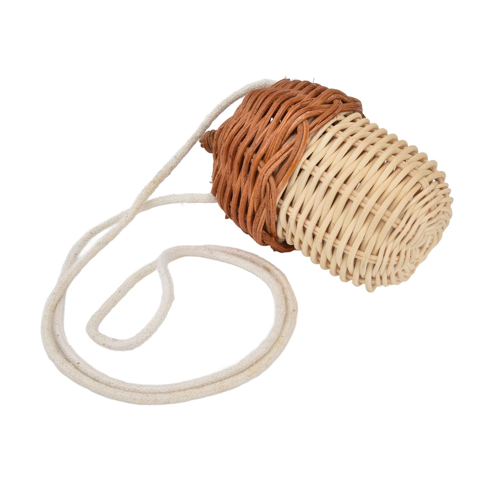 Rattan Basket Bag Mini Portable Light Weight Strong Toughness Elegant Feeling