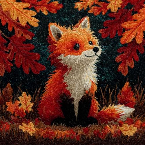 Cojines con cierre de gancho de zorro 43x43cm y kit de manualidades para adultos