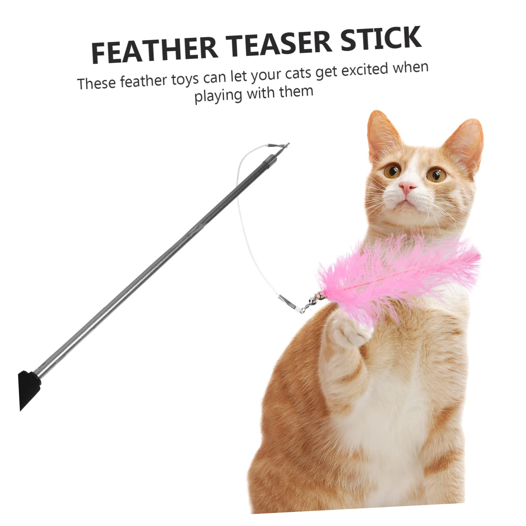 Kisangel 3stücke Interaktives Katzen-spielzeugset Mit Teleskopischem Angelruten-Design Und Ersatzfedern Für Stundenlangen Spielspaß Für Katzen Und Kätzchen