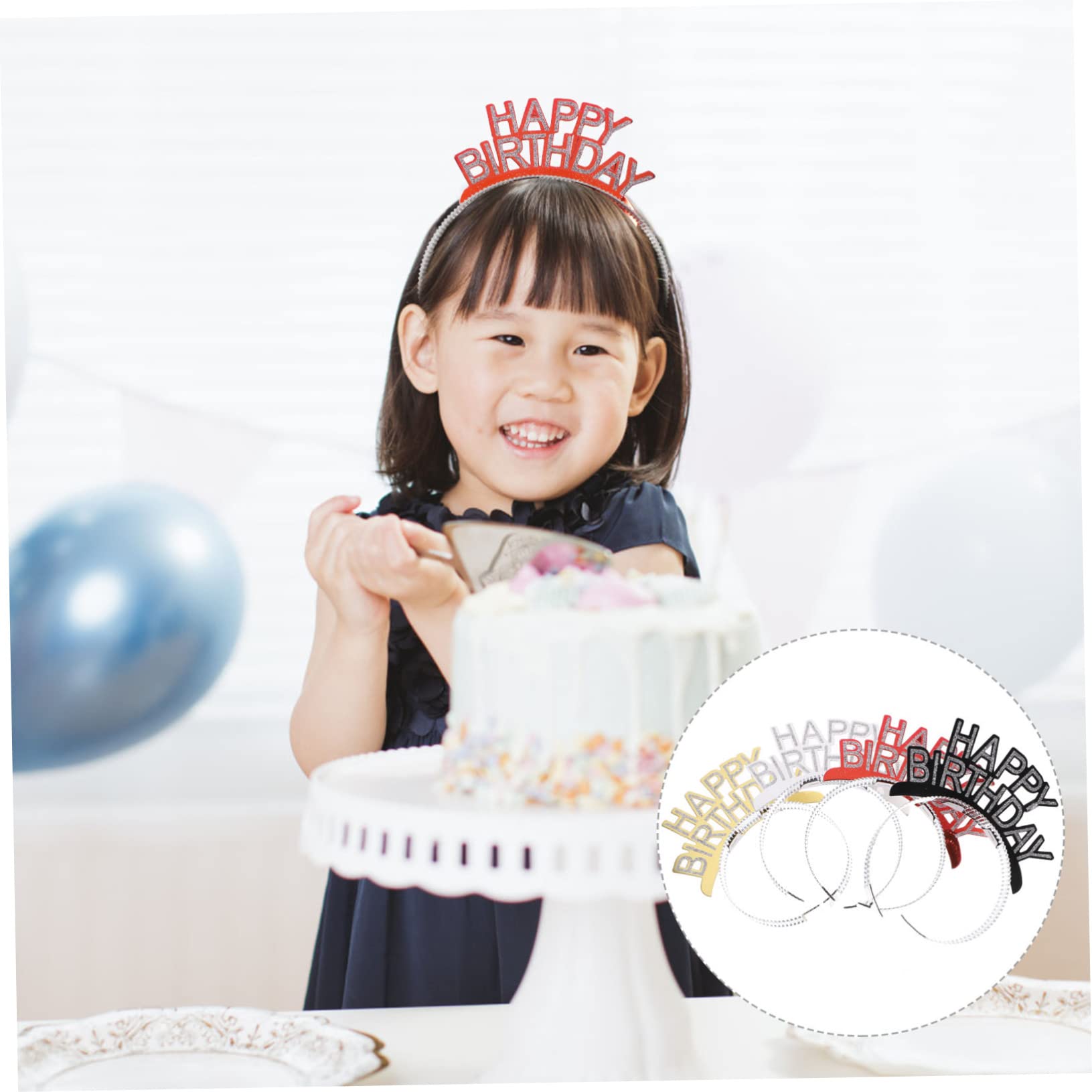 Toyvian 40stücke Teiliges Kindergeburtstag Haarreif Mit Geburtstagsmotiven Bunte Party-stirnbänder Für Kreative Fotos Und Festliche Anlässe Geeignet Für Junge Mädchen Und Erwachsene
