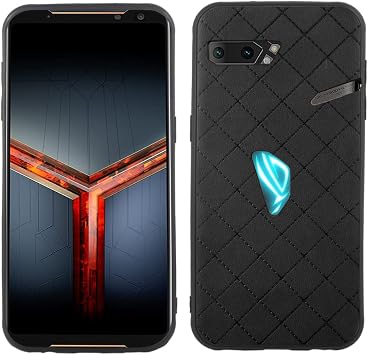 Compatible with ASUS Rog Phone 2 Slim Soft Rubber Case,Shock Resistant Rugged Lightweight Flexible Anti-Slip Slim Full Fit Body Protective Phone Cover for Asus ROG Phone 2 II ZS660KL Black