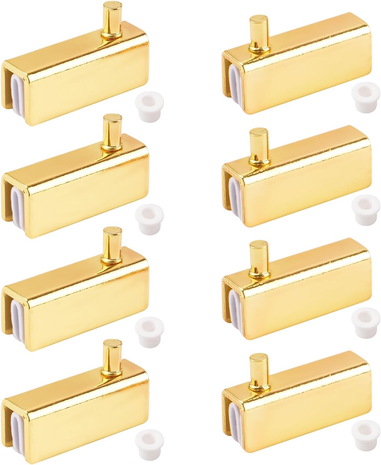Buy Glass Door Hinge, 8Pcs Frameless Glass Door Pivot Hinges Clamp Adjustable Cabinet Pivot Hinge Clip Replacement Kit Fit For 3 6 Mm Free Swinging Glass Door