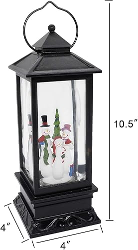 Miniatura 3 de DRomance Linterna de agua iluminada que brilla con música, funciona con pilas y USB, globo de nieve cantante para niños, muñeco de nieve, agua,