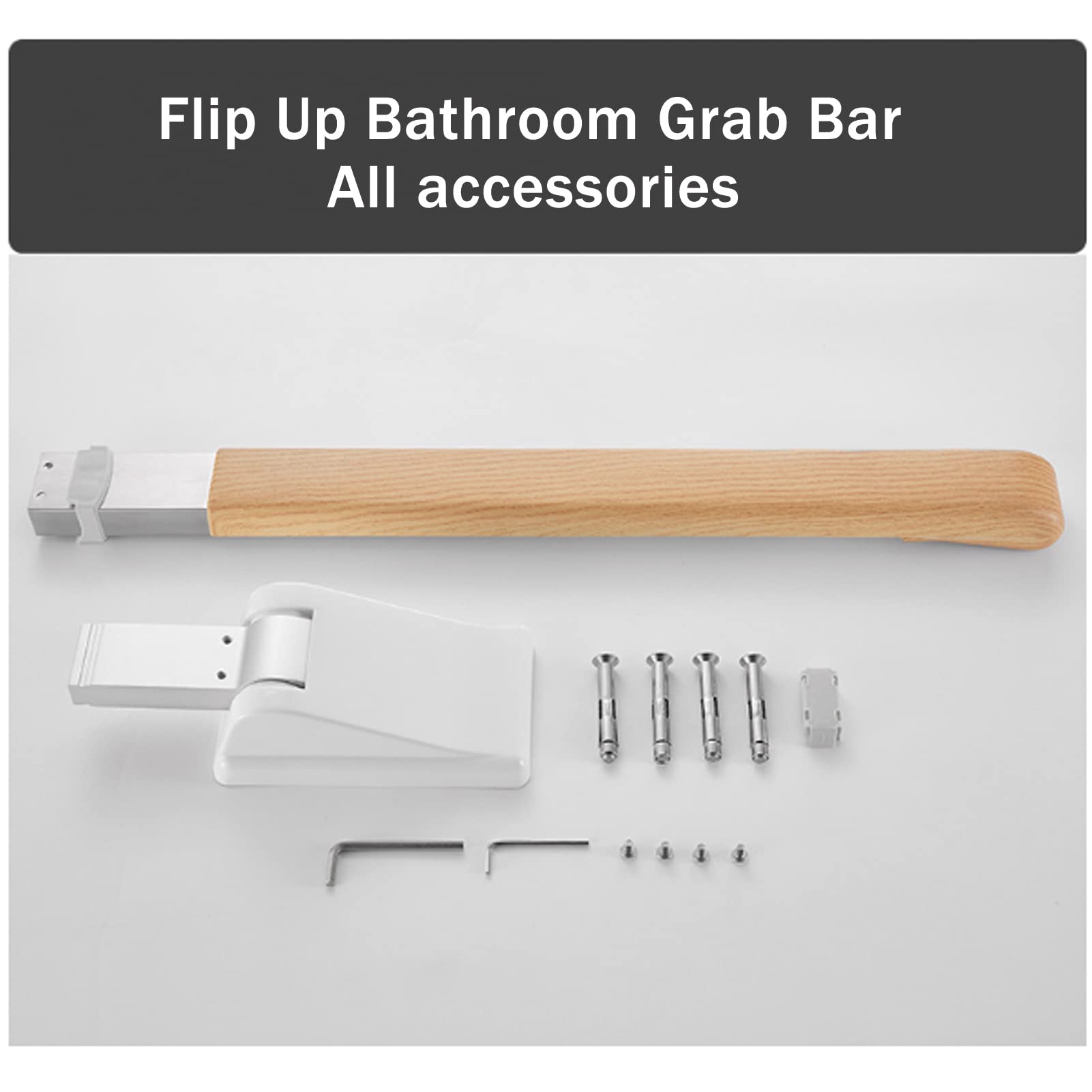 Barras de agarre abatibles para personas mayores para pared, barra de seguridad para inodoro, soporte de asiento de baño para discapacitados, barras de ducha de acero inoxidable de 27.5