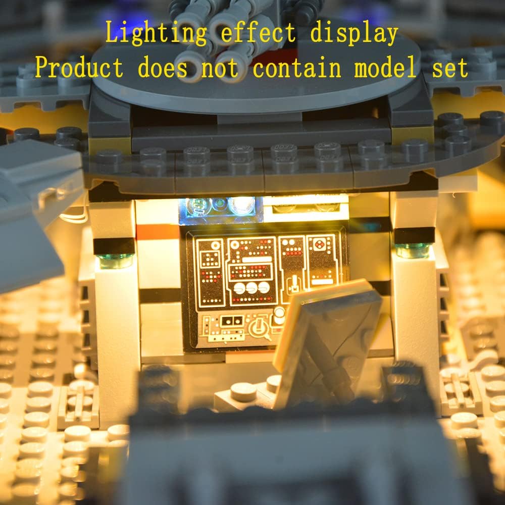 GEAMENT Version 2015 LED Light Kit Compatible with Lego 75105 Millennium Falcon Building Model (Model Set Not Included)