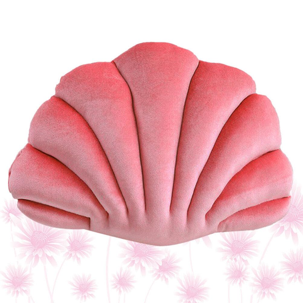 VANZACK Cuscino Decorativo a Conchiglia Rosa in Peluche 1 Pezzo | Imbottitura in Cotone Pp, Molto Elastico e Resistente All'usura, Sagoma Creativa per Ufficio
