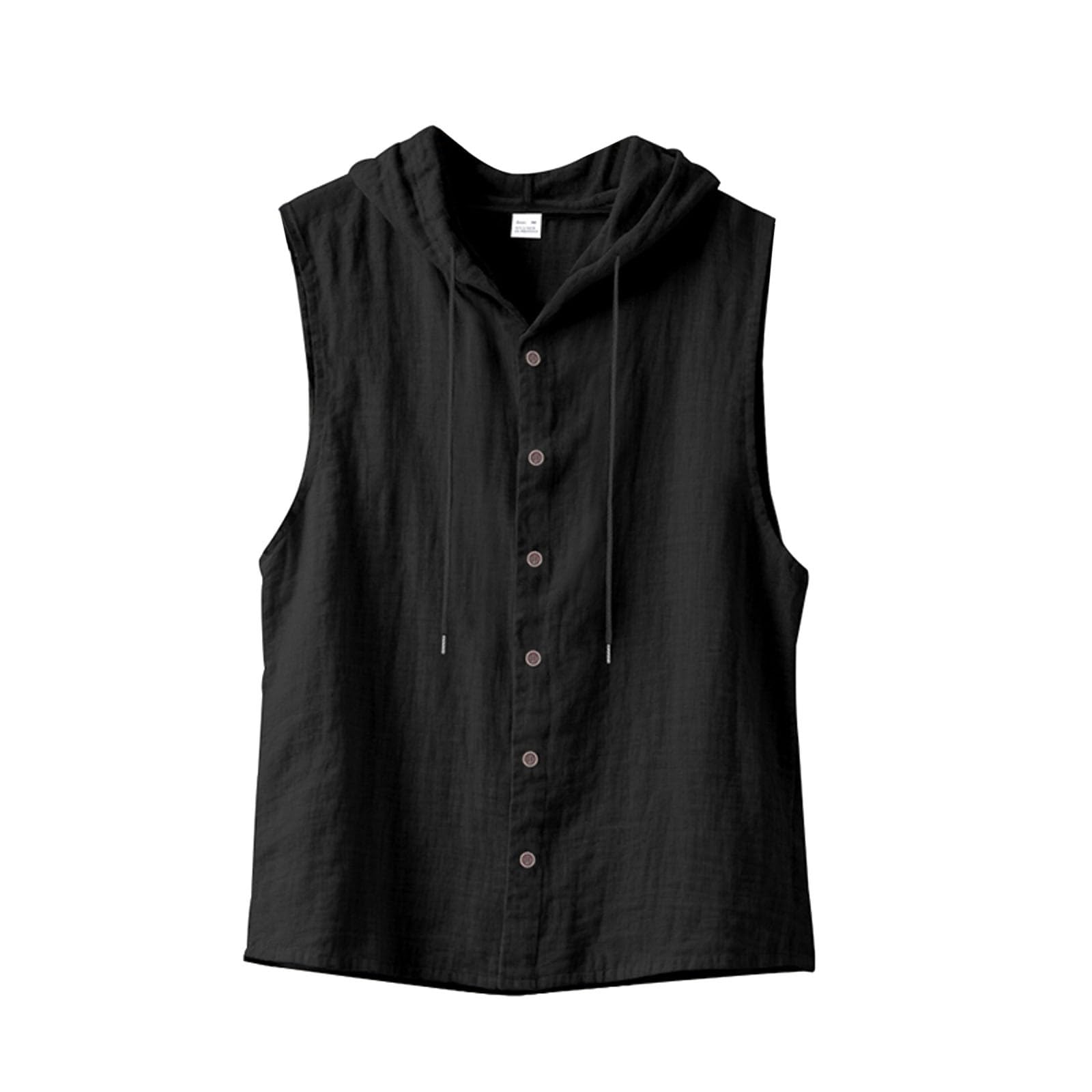 Gilet in Lino da Uomo, Senza Maniche Giacca Gilet Estivo da Uomo retrò Casual Piatto Gilet in Lino Solido Slim Fit alla Moda Scollo a V per Matrimoni E Feste Gilet Estivo Uomo Panciotto Vintage