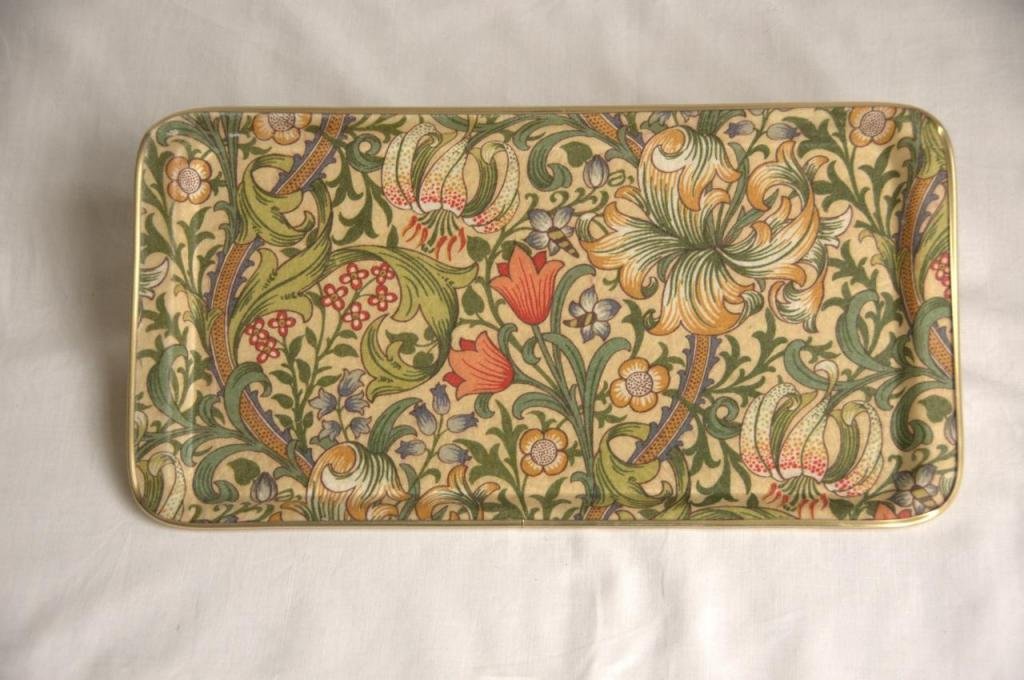 Arnold Designs Quality Fibre Glass Tray 36x18cm Sandwich William Morris Golden Lily