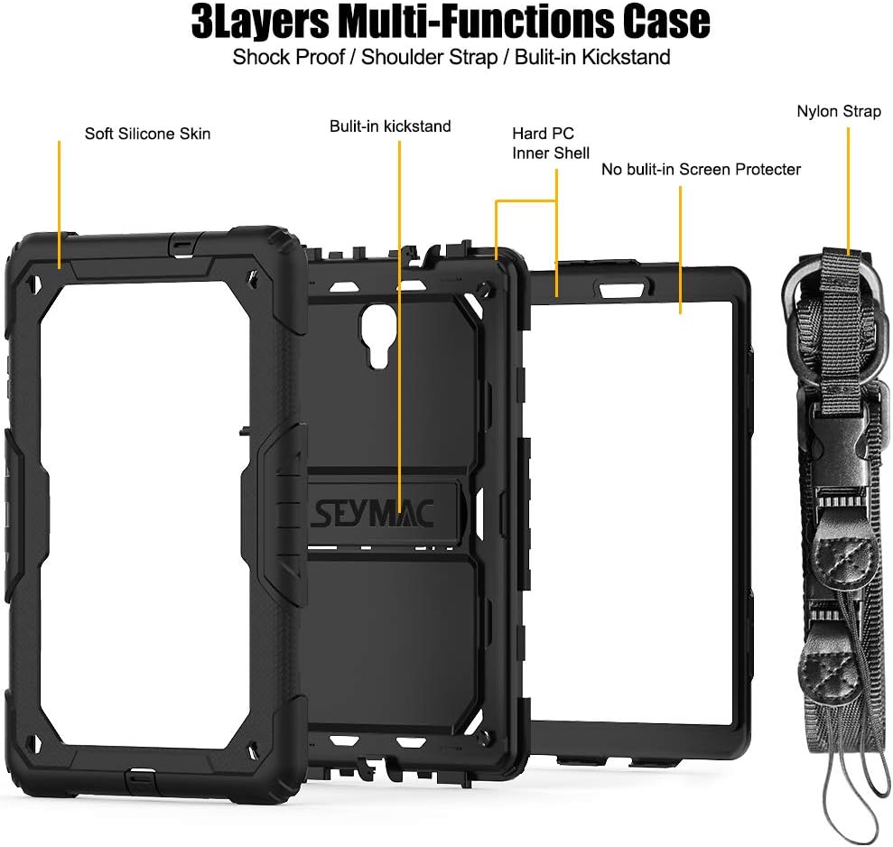 SEYMAC stock Case for Samsung Galaxy Tab A 10.5 Case SM-T590/T595/T597 -Black