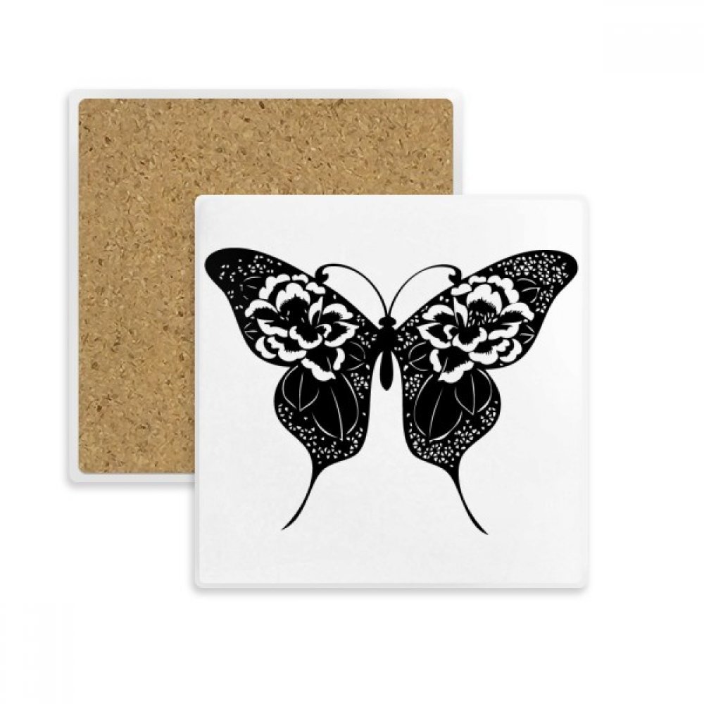 Dessous de verre papillon avec la coupe coaster place ailes rose pour protection table