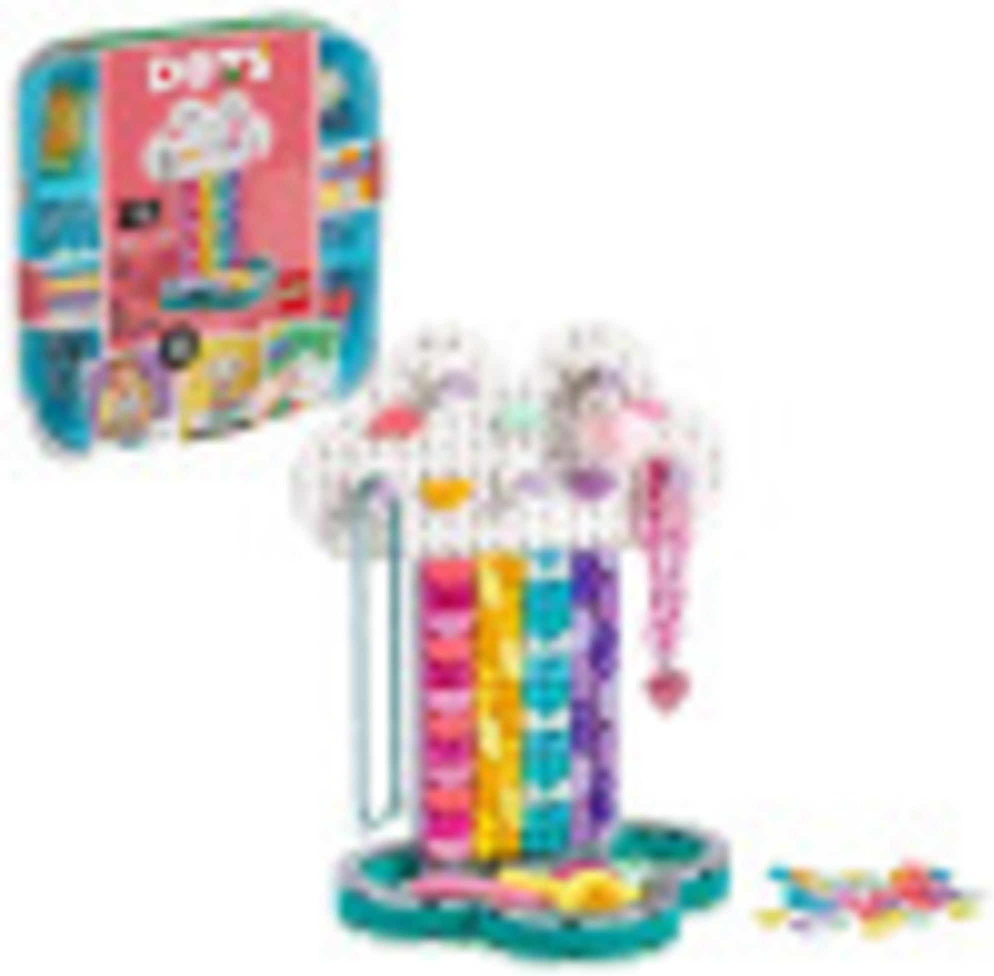 LEGODOTS Rainbow Jewelry Stand 41905 DIY Craft Decorations Kit, A Fun Toy for Kids who Like Creating Arts and Crafts Bedroom Decor Accessories, New 2020 (213 Pieces)