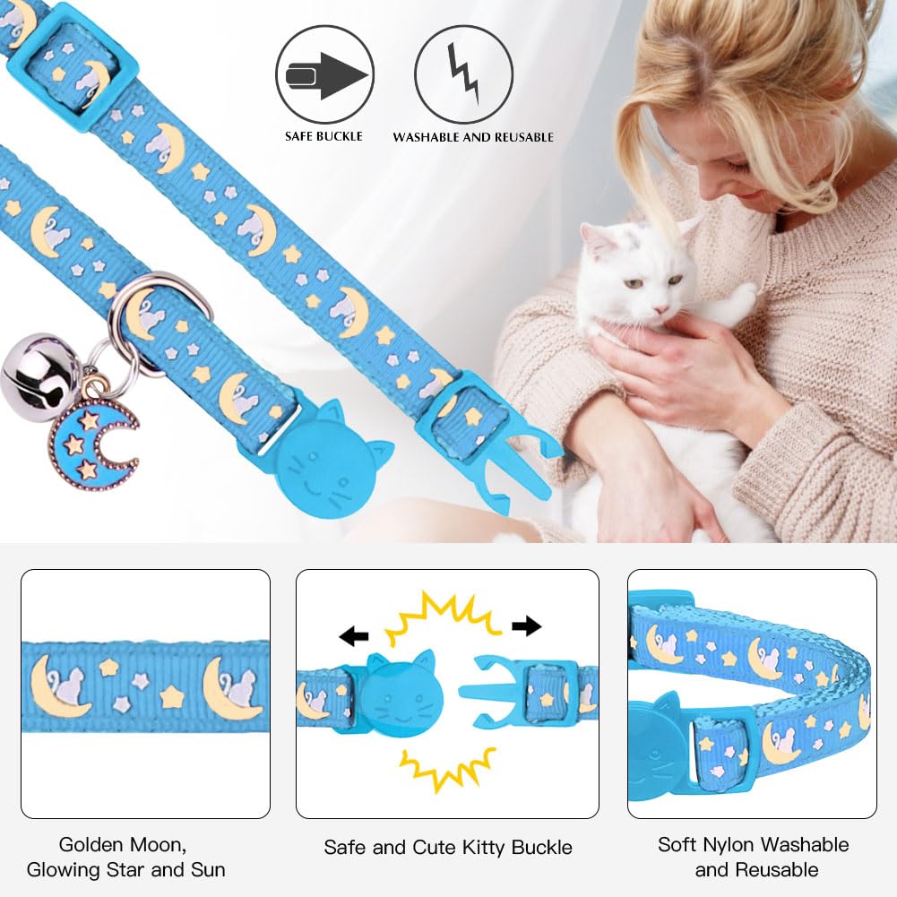 Amazon.co.jp: 2個 分離式猫用首輪 男の子用猫首輪 調節可能な子猫の