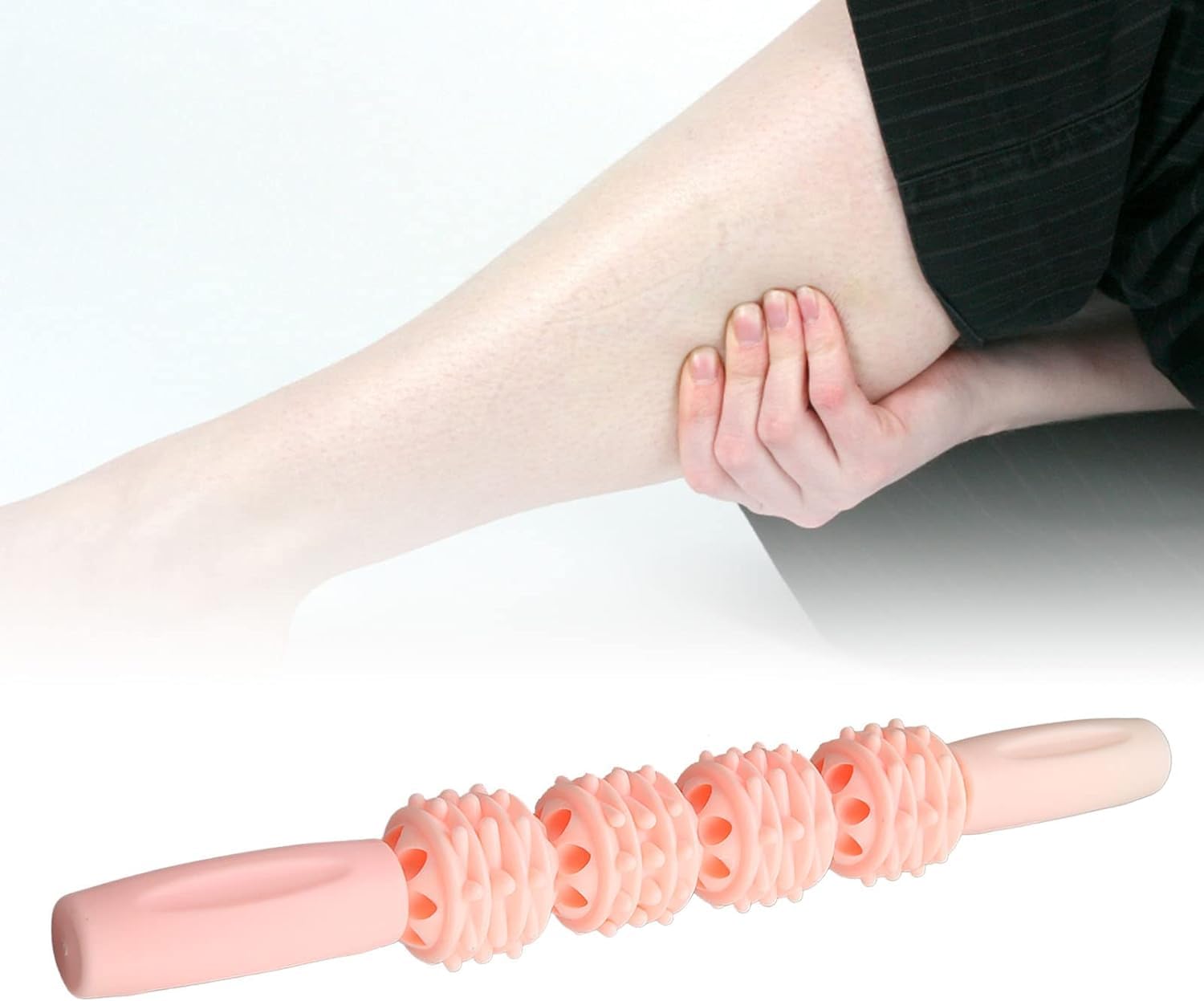 VYAKAT Massage Roller Massage Stick, Portable Trigger Point Body Roller Stick to Reduce Pain, to Relieve Sore Muscles, Muscle Roller Massage Stick, Light & Electrolysis (Pink) (B0D14NSBML) Amazon Price History, Amazon Price Tracker