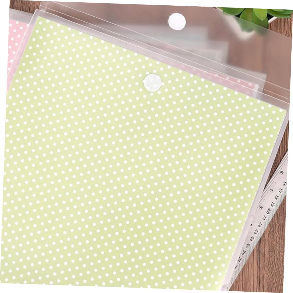 Holibanna 12Pcs Plastic Document Folders Secure Closure Craft Paper Storage Organizer for Vinyl Photos Paper Files Durable Material Efficiently Organizes Scrapbook Paper