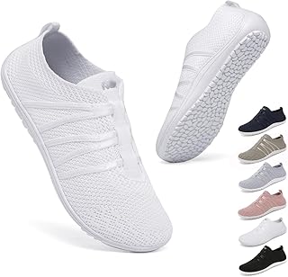 Geweo Barfußschuhe Damen Herren Laufschuhe Turnschuhe Bequeme Hausschuhe Slip On Sneaker Atmungsaktiv Fitnessschuhe Straßenlaufschuhe Weich Leicht rutschfest