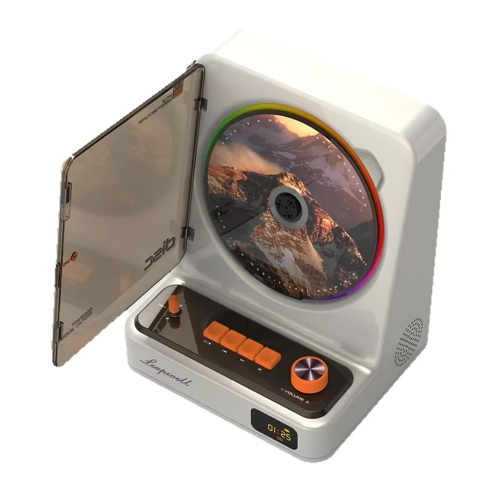 Boombox portable en ABS blanc antichoc pour la maison et voyages