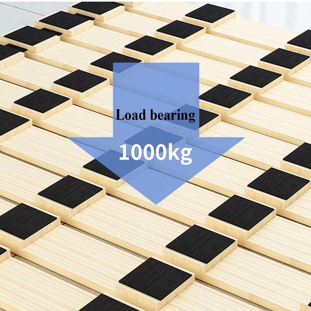 Fold Rollable Hard Bed Board, Breathable Bed Frame, Waist Protector Board, Moisture-Proof Artifact Foldable Skeleton Wooden Bed Slats (Size : 1mx2m)