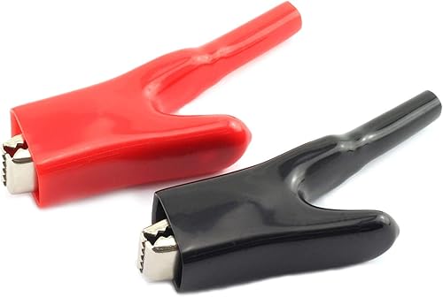 Miniatura 3 de 1 par de pinzas de cocodrilo para batería de coche, pinzas de cocodrilo 50A (negro+rojo)