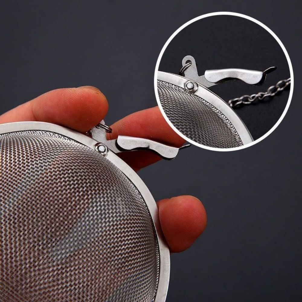 Colino da tè in acciaio inox, infusore a sfera, infusore per tè verde (2 pezzi, piccolo)