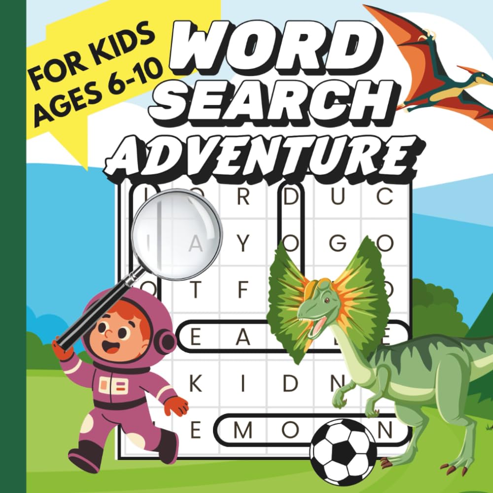 Word Search Adventure for Kids Ages 6-10: 70 Themed Word Search Puzzles with Fun Facts and Cute Illustrations
