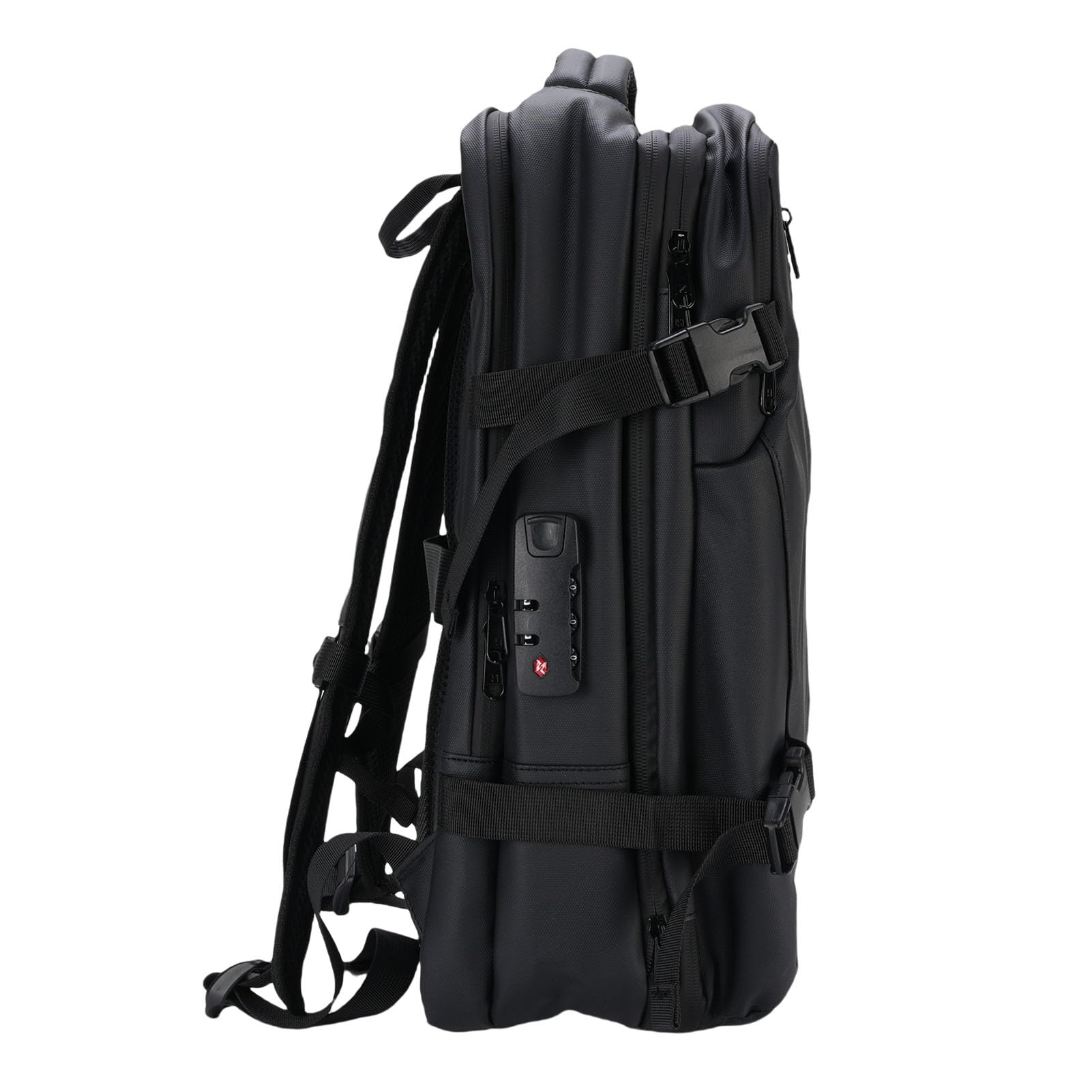 Bewinner Vakuum-Rucksack, Reise-Kompressionsrucksack, Erweiterbar auf 36–55 L, mit Integrierter Elektrischer Pumpe, Diebstahlschutz, Trocken- und Nasstrennung, Passend für 17,3-Zoll-Laptops, für