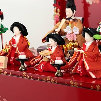 Amazon | 雛人形 ひな人形 雛 収納飾り 五人飾り 紙音 h243-fz