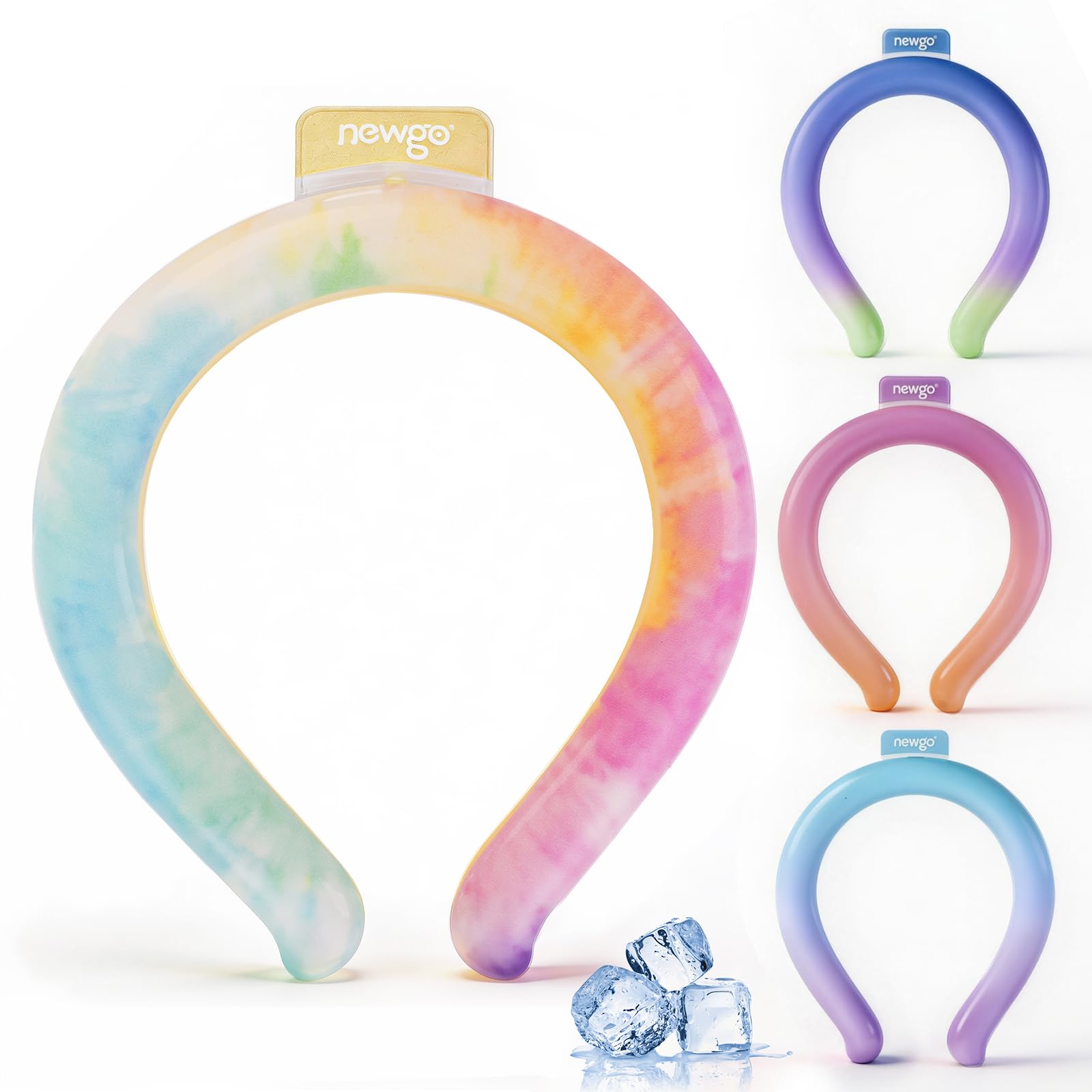 NEWGO Neck Cooling Tube, Nackenkühlschlauch, Wiederwendbar Nackenkühler Kühlring für den Nacken