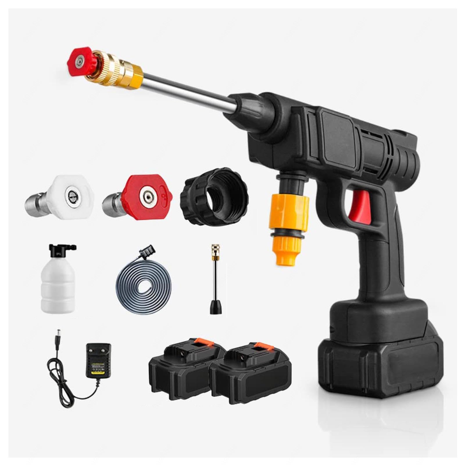 Pistola De Limpieza Multifuncional, Potencia 600w, Dos BateríAs 24v1500mah Bomba Agua Bateria, Dispositivos De Mano Lanza Hidrolimpiadora, Esenciales De Limpieza del Hogar