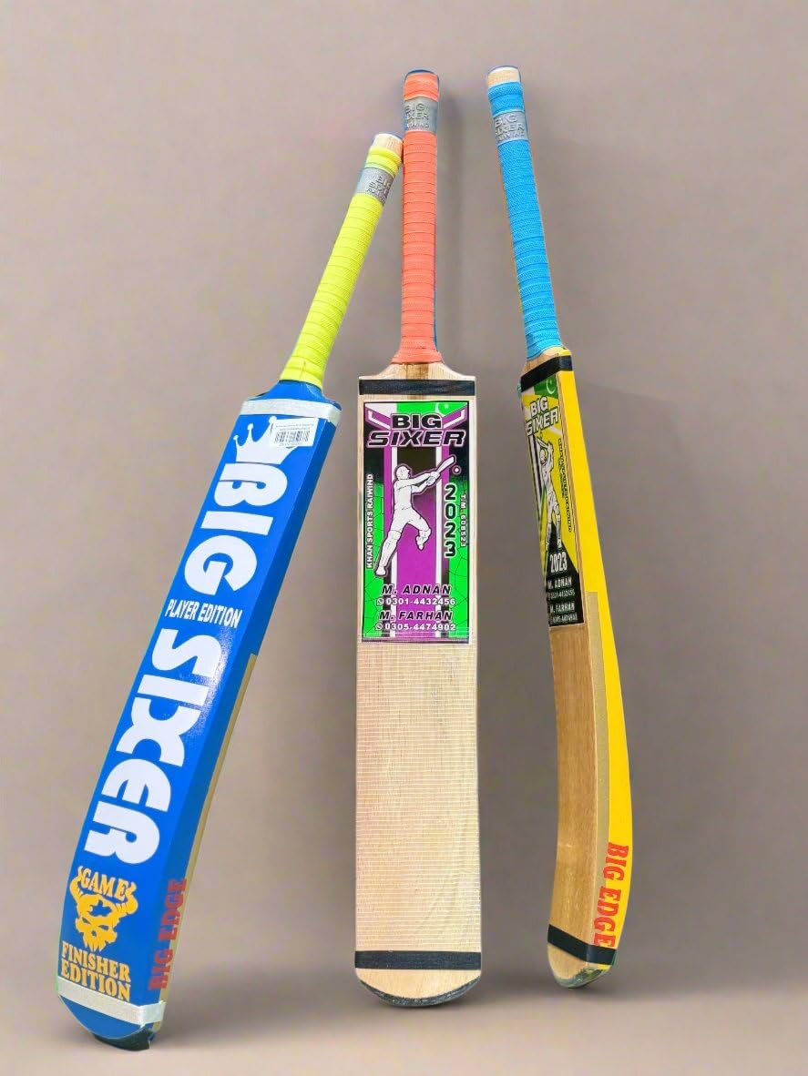 Big Sixer Sirilankan Coconut Wood Tape Ball Cricket Bat