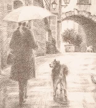 Amazon | 笹倉鉄平 「小雨ふっても」 犬 絵画 フランス 風景画