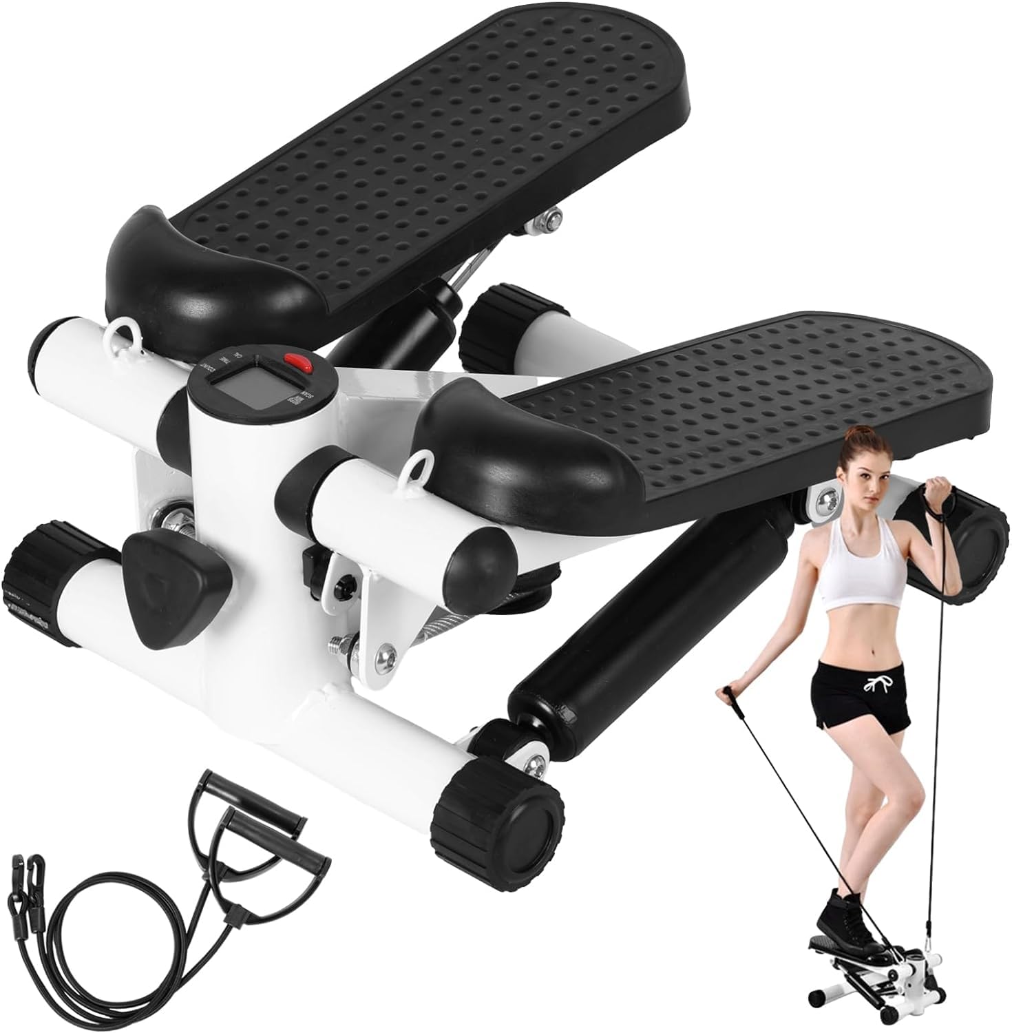 24x7 eMall Twist Stepper Swing Stepper Leg Climbing Stair Stepper - Quiet Design Home Workout Equipment with Adjustable Resistance Bands & LED Monitor Tone Your Buttocks, Legs, Thighs, Waist (B0D4MCXZJJ) Amazon Price History, Amazon Price Tracker