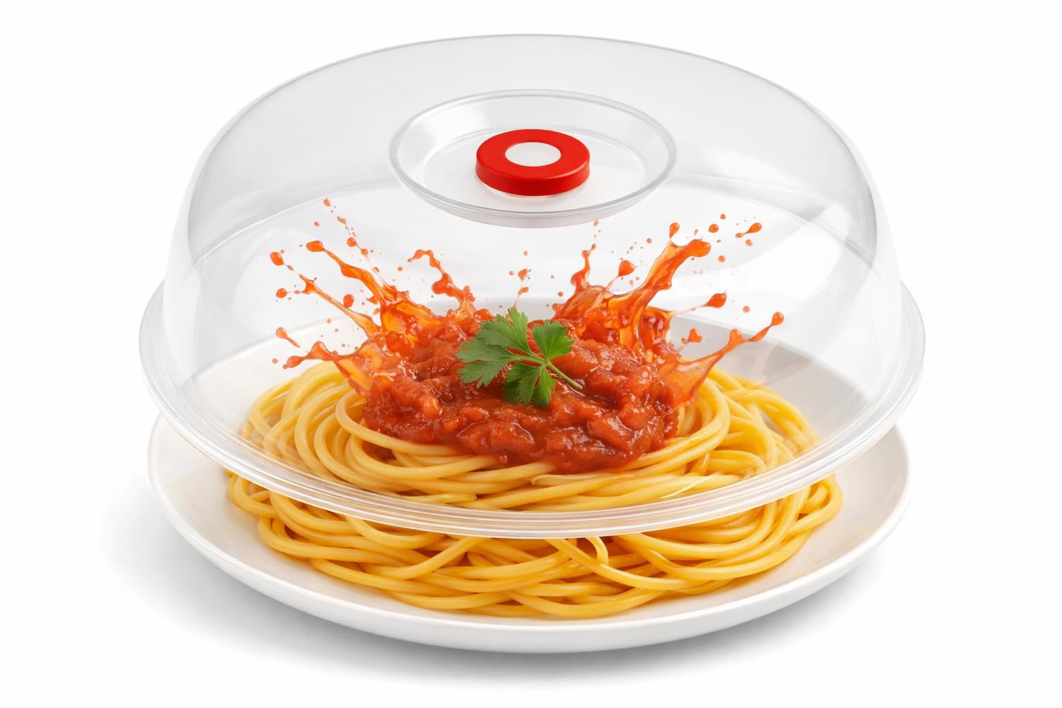 JapanBargain, Japanische Mikrowellentellerabdeckung, leicht zu greifen, Mikrowellen-Spritzschutz, Deckel mit Dampfauslass, spülmaschinenfest, hergestellt in Japan, 22,9 cm (2)