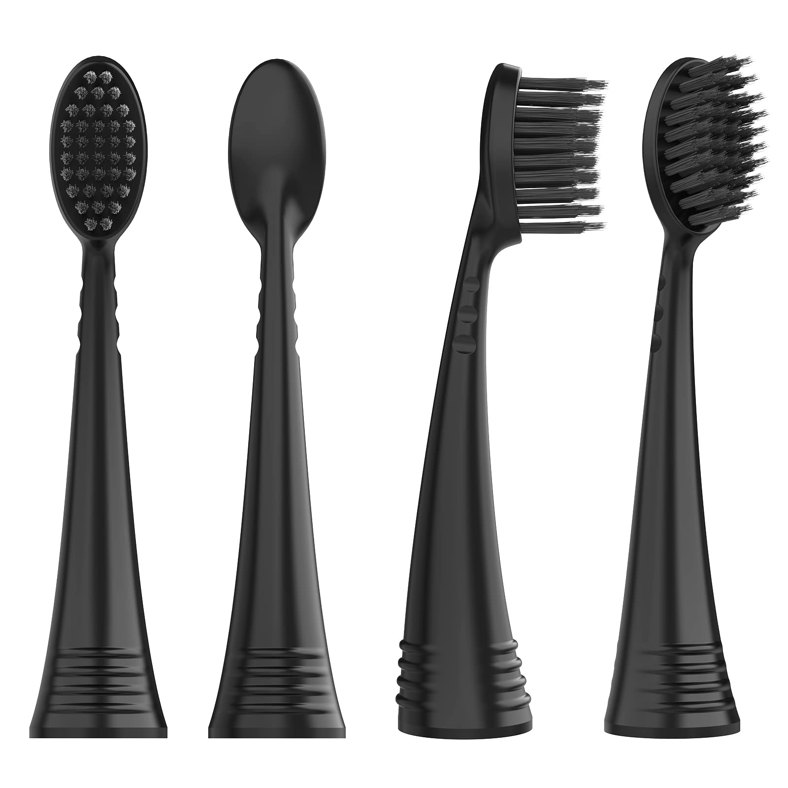 Cabezales de repuesto para cepillo de dientes con cubiertas para ráfaga (5 unidades, negro)