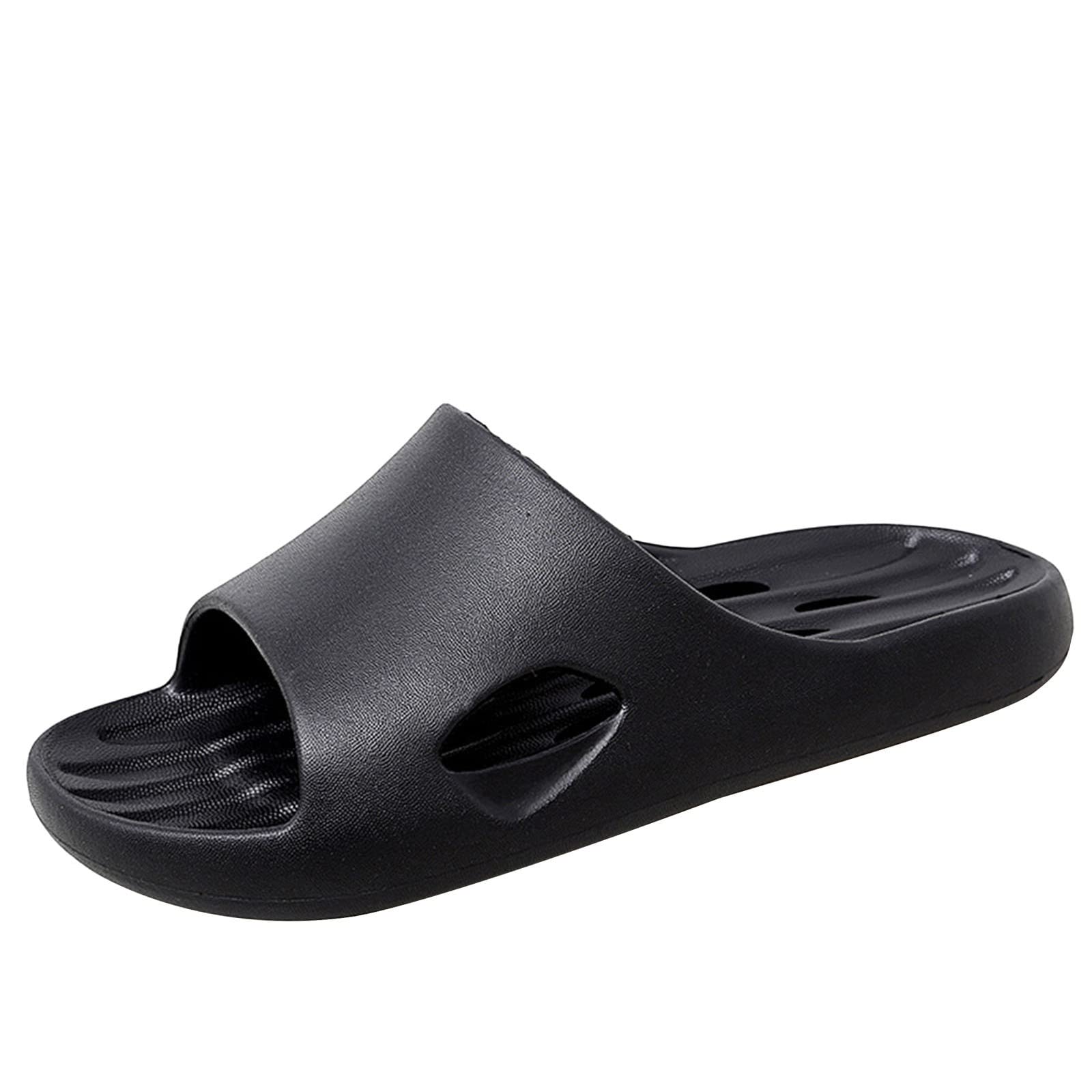 AnFeng Mens Shoes Summer Indoor Non Slip Bathroom Slippers Quick Drying Hollow Out Slippers Mens Slippers Memory Foam