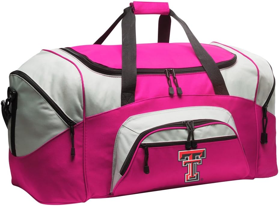 Large Texas Tech Duffel Bag - Texas Tech Suitcase or Gym Bag For Men Or Her (Black)